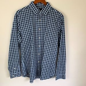 Ben Sherman Blue Checkered Shirt Size L 16